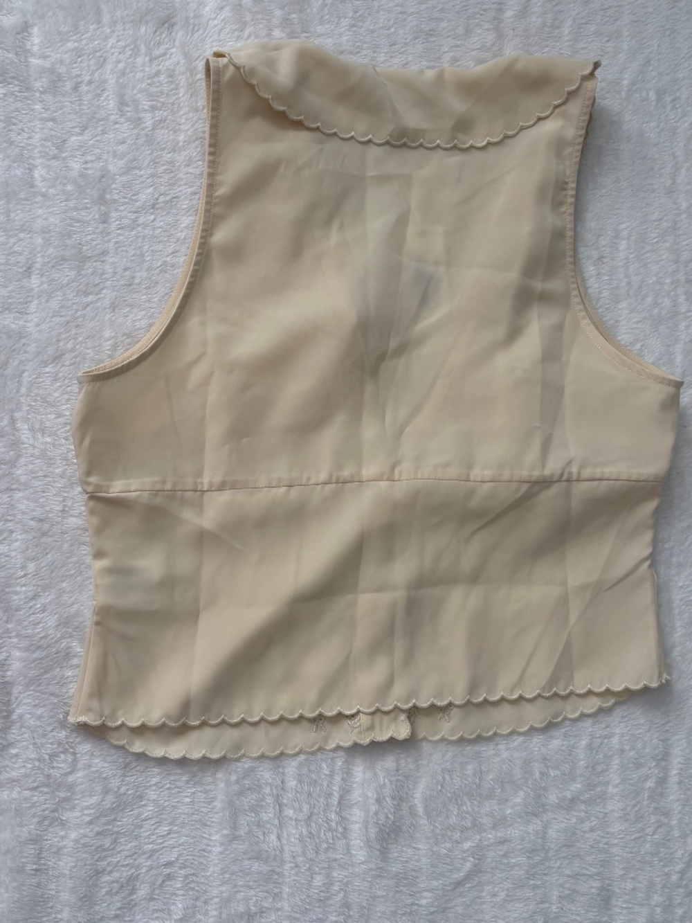 NWT Frankies Bikinis Tank Top Womenβs Small Priscilla Matte Satin Sleeveless Top - Picture 4 of 6